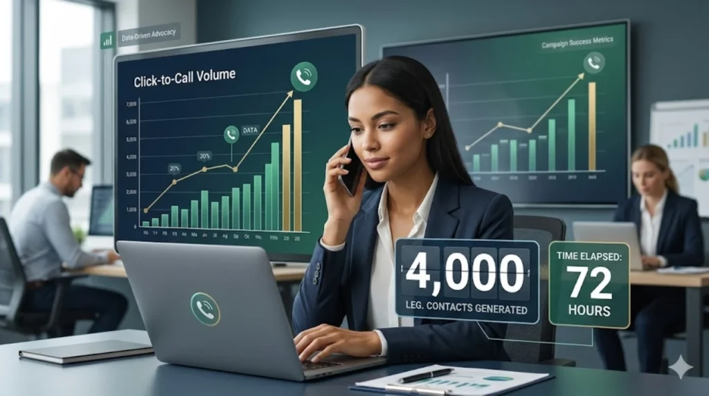 Case Study How a Click-to-Call Campaign Generated 4,000 Legislative Contacts in 72 Hours