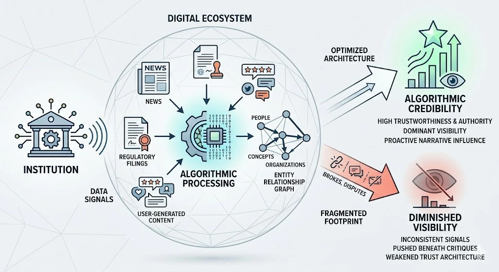 How Do Digital Ecosystems Shape Institutional Credibility