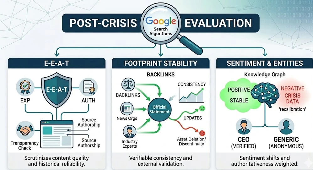 How Do Search Algorithms Evaluate Institutional Authority and Credibility Post-Crisis