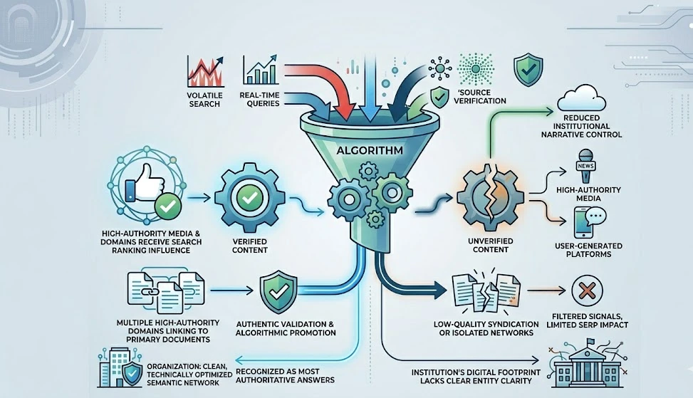 How Do Search Engines Interpret Authority and Trust Signals During an Informational Disruption