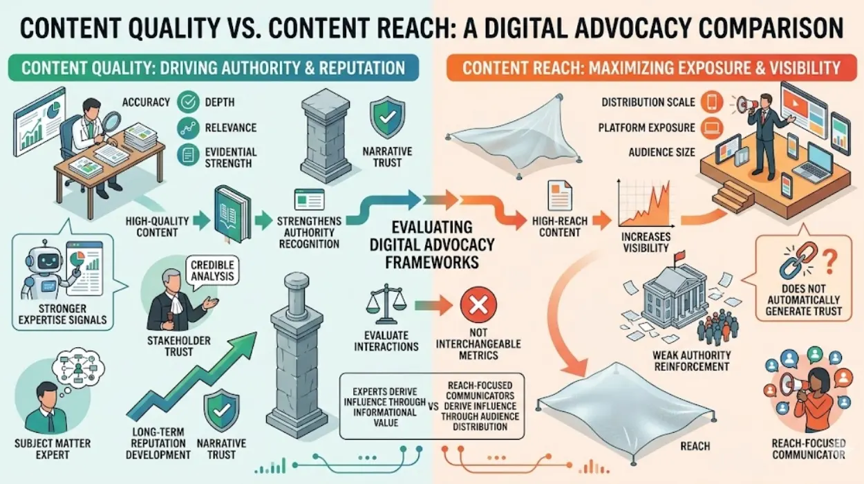How Does Content Quality Compare with Content Reach