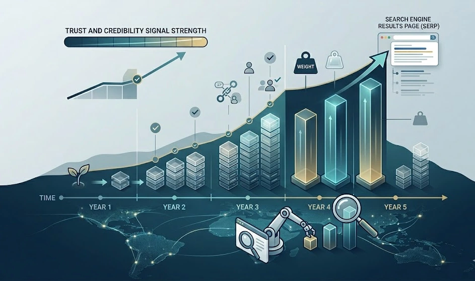 How do algorithms interpret trust and credibility signals over time