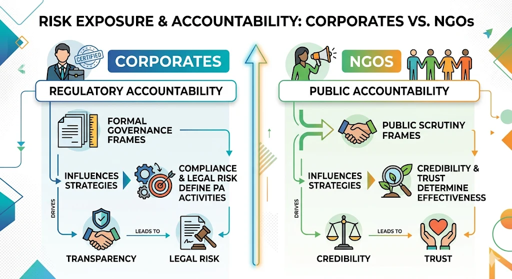 How do risk exposure and accountability structures affect strategy selection
