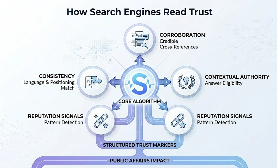 How do search engines read trust