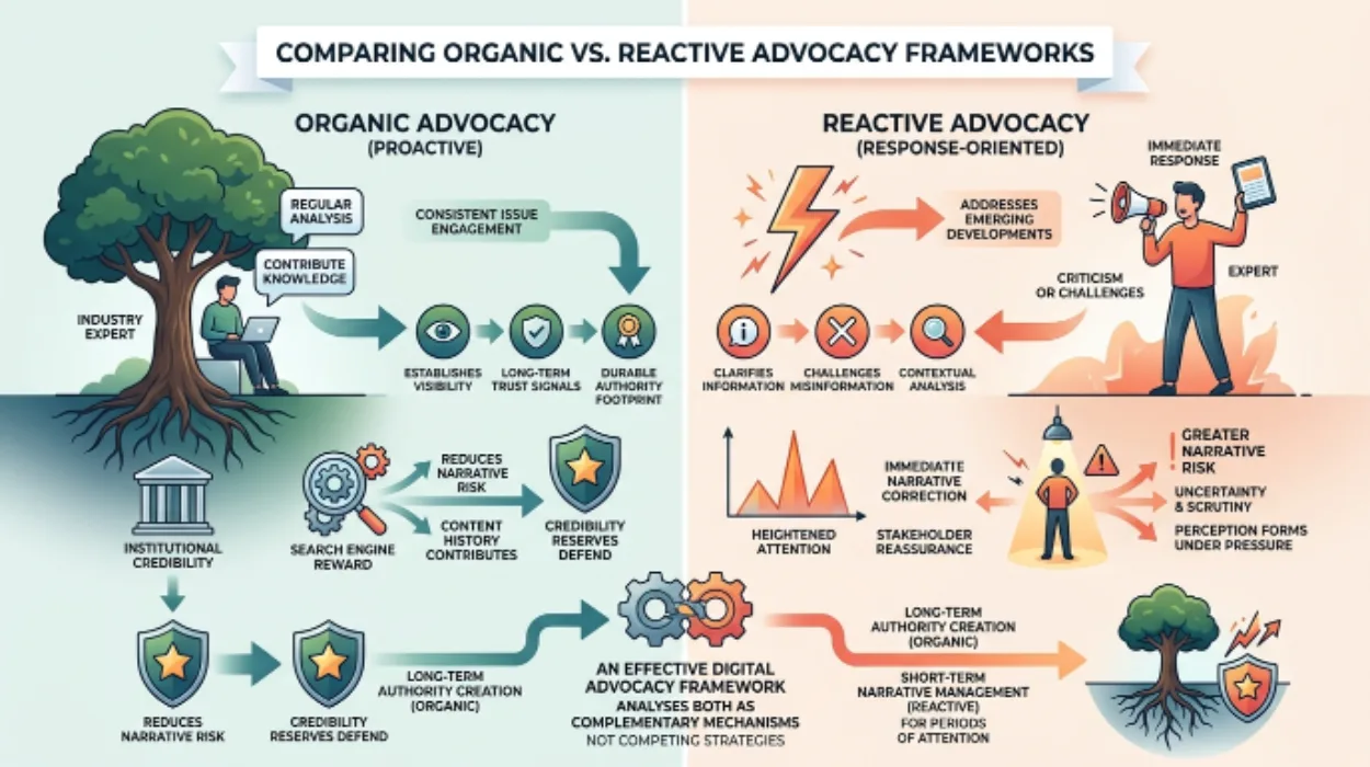 Organic and Reactive Advocacy Frameworks Differ in Stakeholder Influence