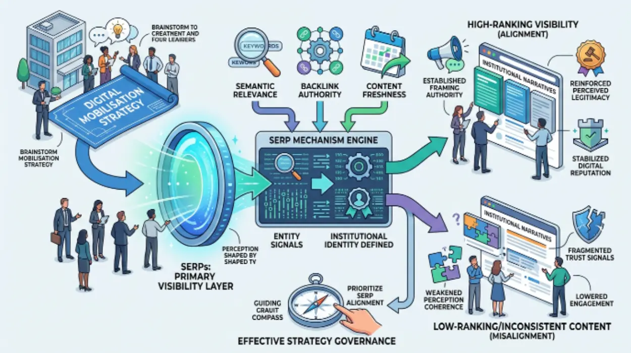 SERPs influence digital mobilisation strategy effectiveness