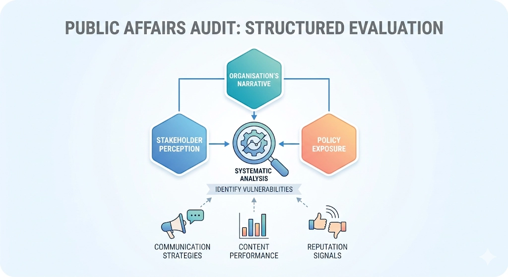 What insights does a public affairs audit provide about campaign vulnerability