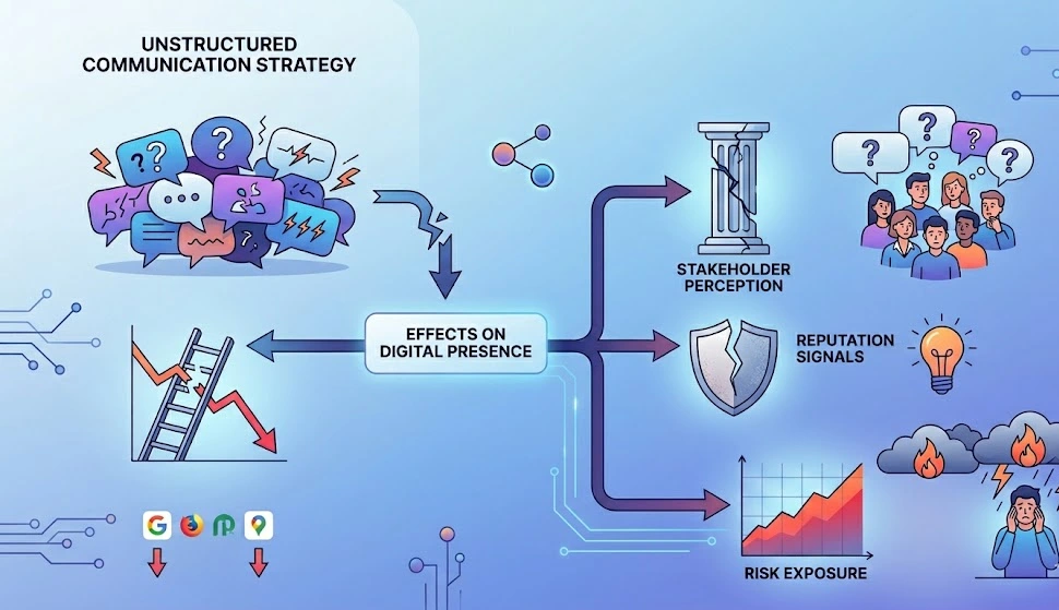 What risks emerge from unstructured communication strategies