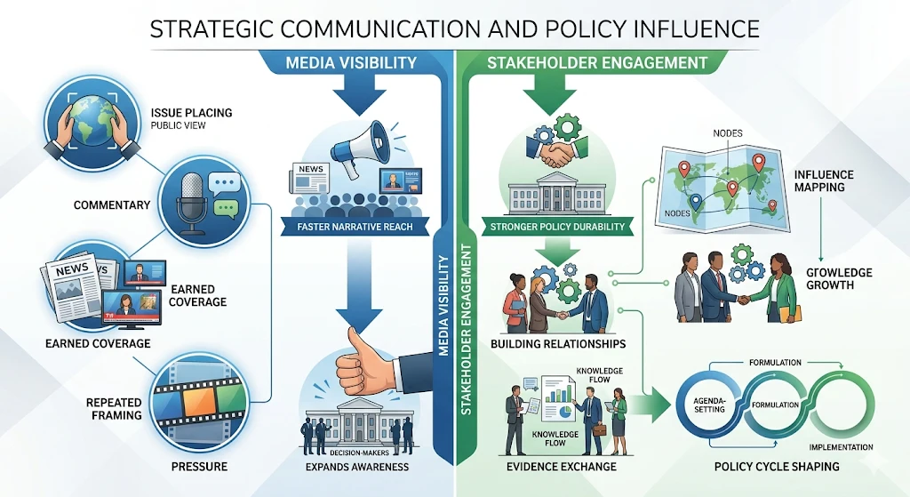 Which works better media visibility or stakeholder engagement