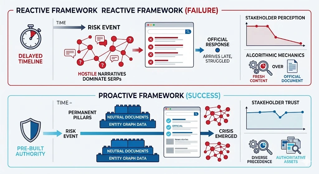 Why Do Reactive Communication Frameworks Fail to Protect Institutional Credibility