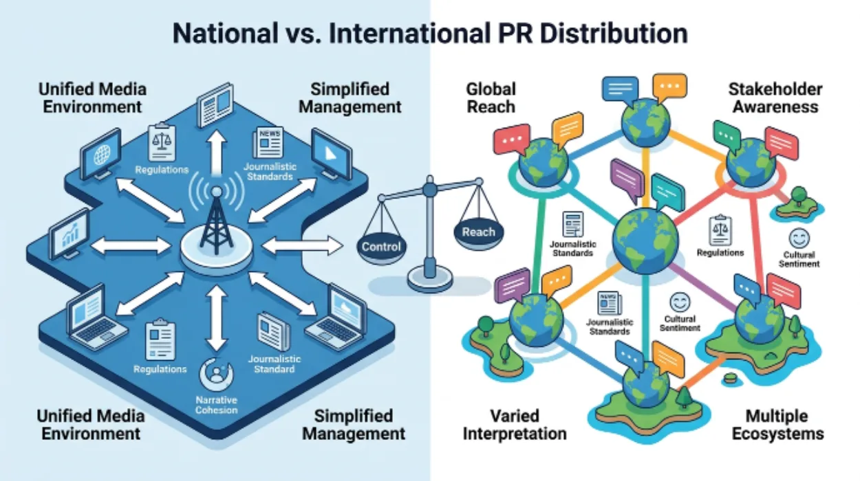 national PR distribution compare with international PR distribution