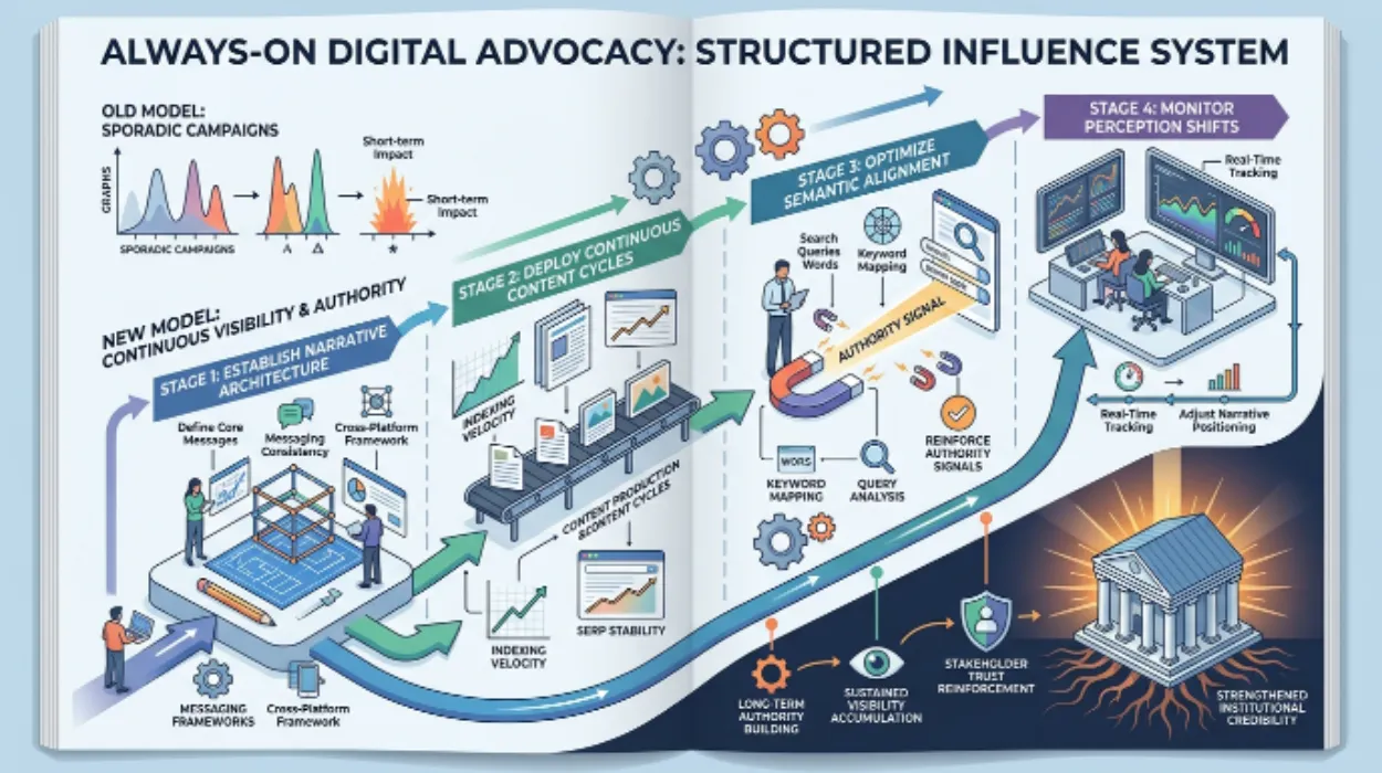 structured digital advocacy service implement always-on influence in practice