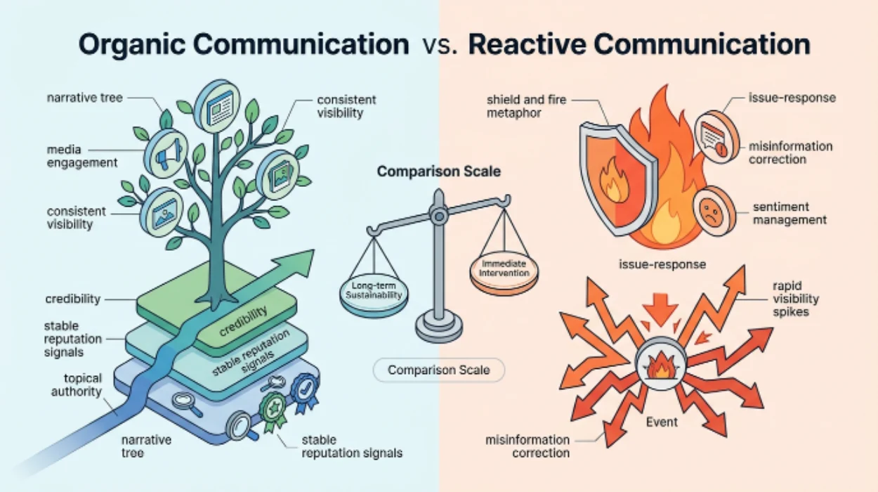 Organic Communication Compare With Reactive Communication Frameworks