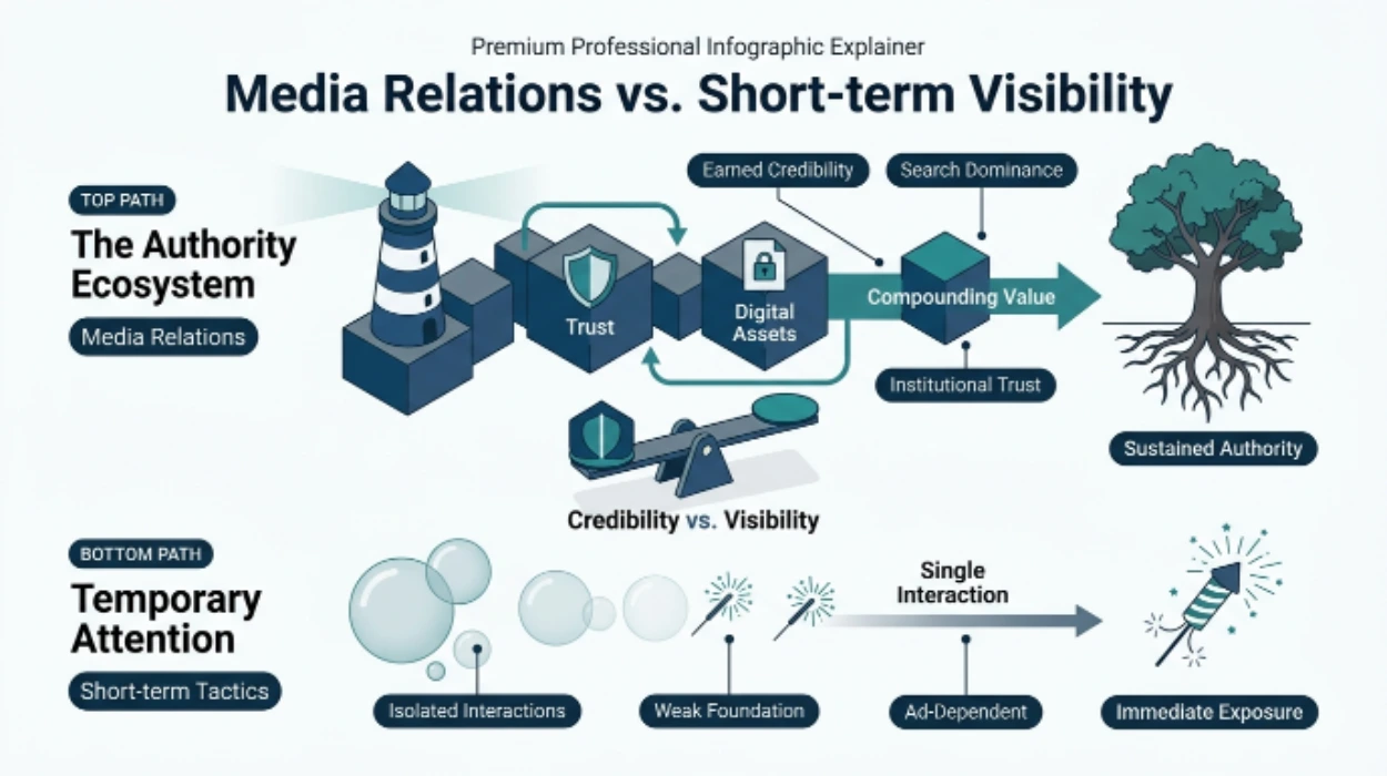 media relation more effective than short-term visibility tactics